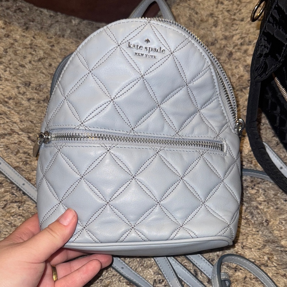 Kate Spade Light blue Quilted Backpack